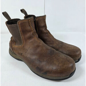 Red Wing Men's 10.5 D Brown Leather Boots 6711 Steel Toe Work Safety slip on